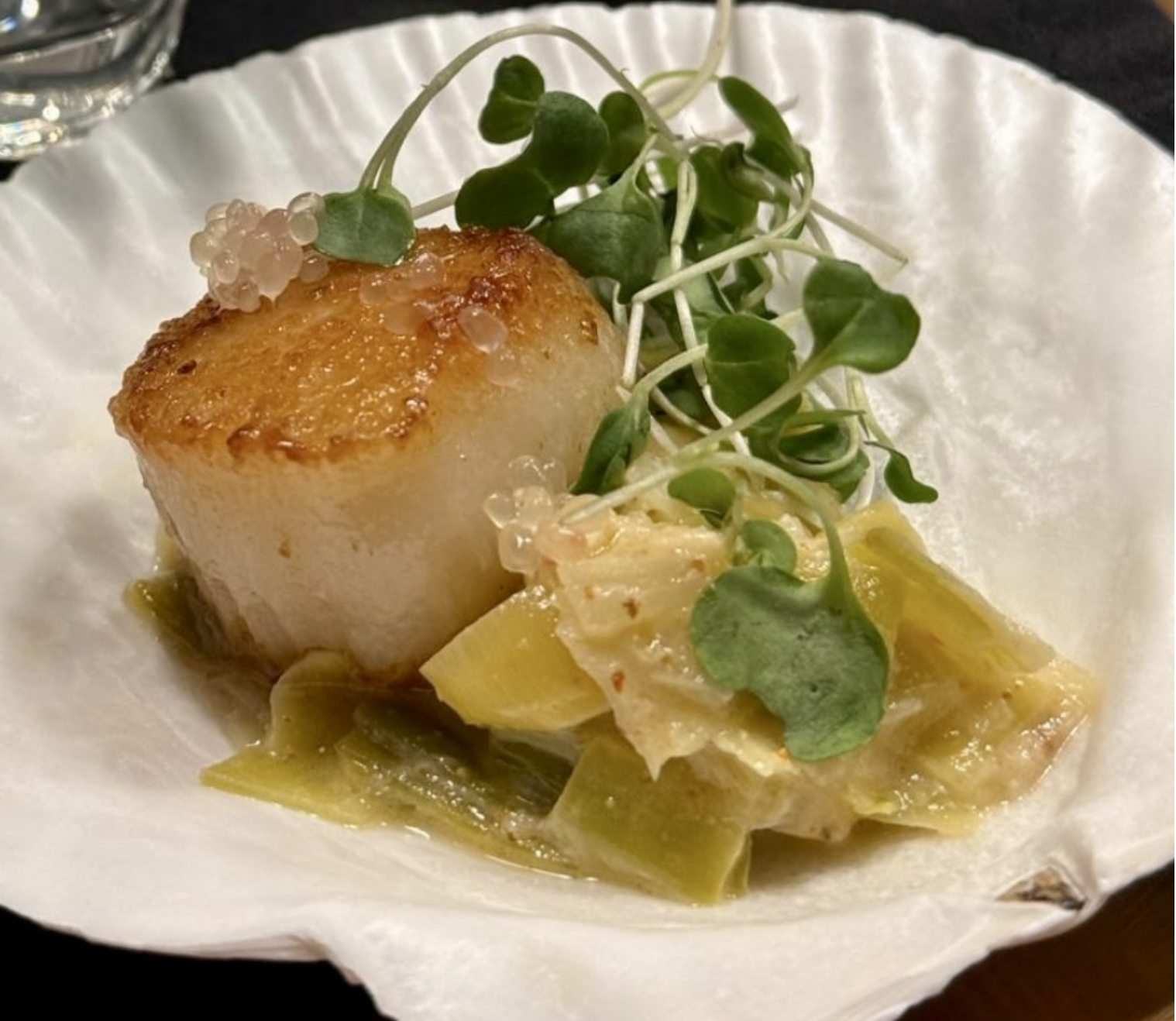 Scallops & Ginger Leeks